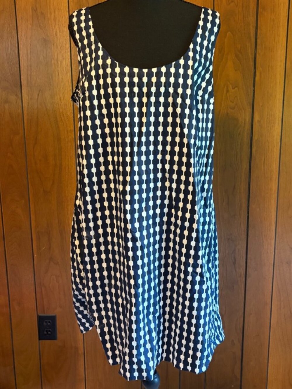 Boden navy and white shift tank